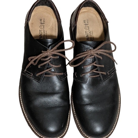 Noat Chief color block black brown lace up slip resistant shock relief loafer 13 main image 12